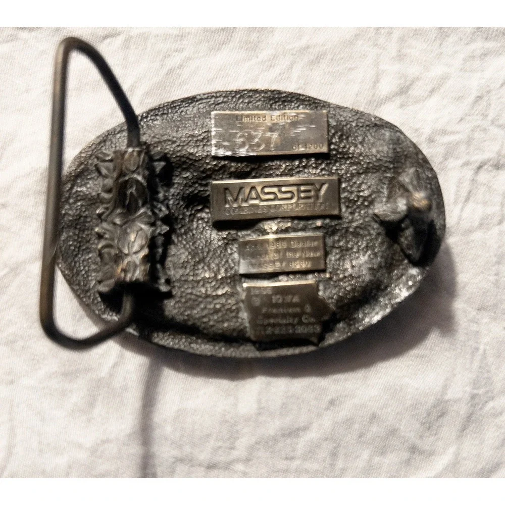 Vintage 1986 Massey Dealer Launch Limited Western Belt Buckle‎ Farming